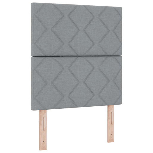 Estrutura de cama de solteiro simple, Cinzento-claro 80 x 200 cm tecido Estrutura de cama de solteiro simple, Cinzento-claro 80 x 200 cm tecido