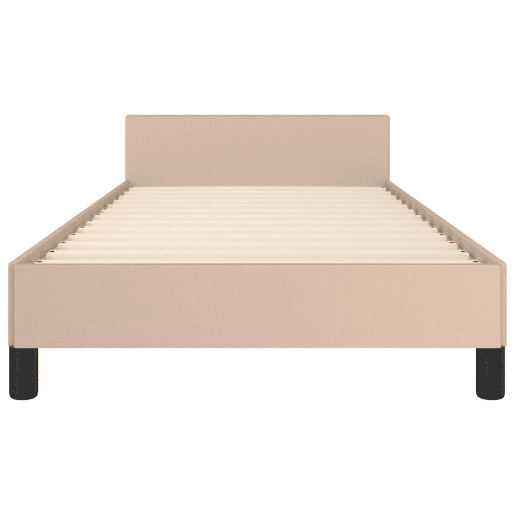 Estrutura de cama de solteiro para adultos c cabeceira 80x200 cm cappuccino