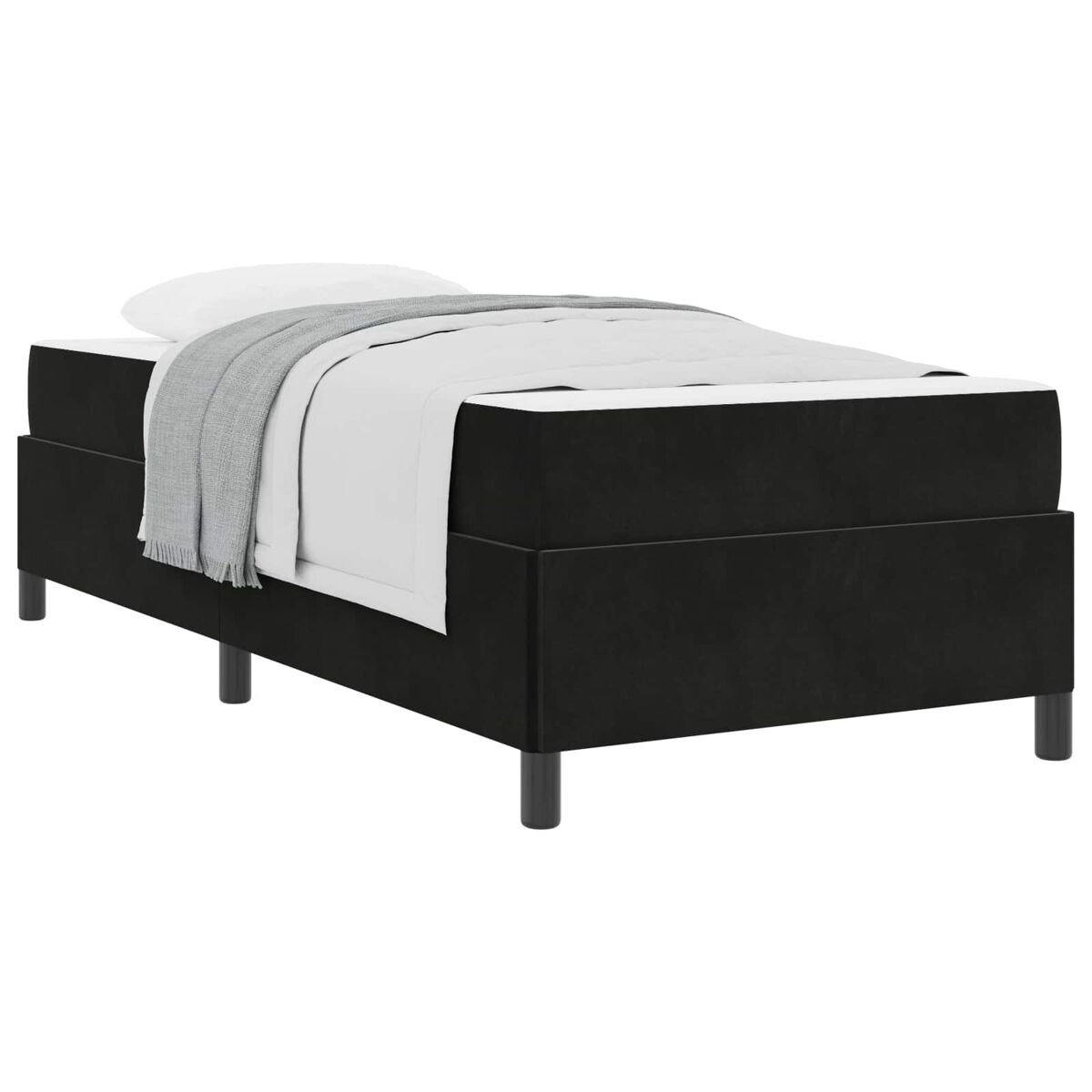 Estructura de cama individual para adultos 90x193 Negro