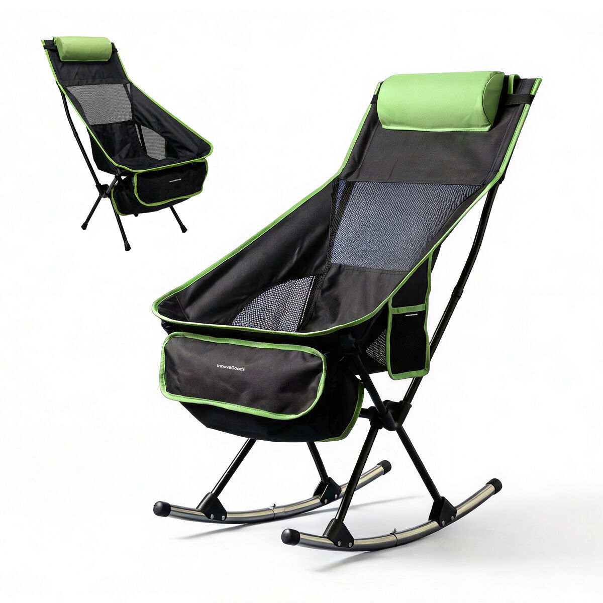 Silla Mecedora Plegable de Camping 2 en 1