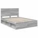 Estructura de cama matrimonial 143x200 Estructura de cama matrimonial 143x200 Gris