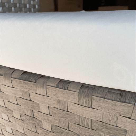Conjunto de mobiliário de jardim Napoli 4 lugares castanho