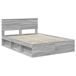 Estructura de cama matrimonial 143x200 Estructura de cama matrimonial 143x200 Gris