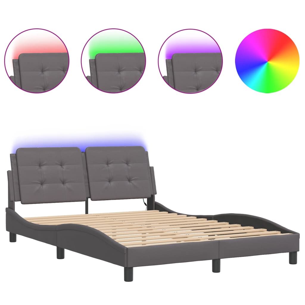 Estructura De Cama Doble Matrimonial 145x208 Gris