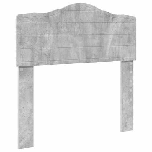 Estrutura de cama de solteiro para adultos com cabeceira Cinza Concreto 90 x 190 cm