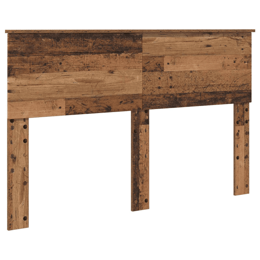 Estrutura de cama de casal com cabeceira - Madeira antiga 140 x 190 cm