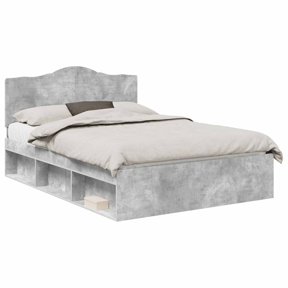 Estructura de cama matrimonial 143x196 Gris