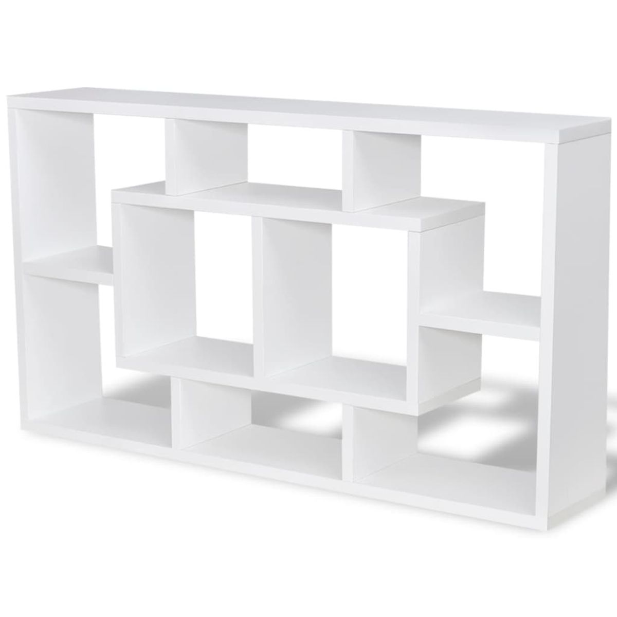 Estantería de pared rijeka 8 compartimentos blanco 47,5x85x16 cm