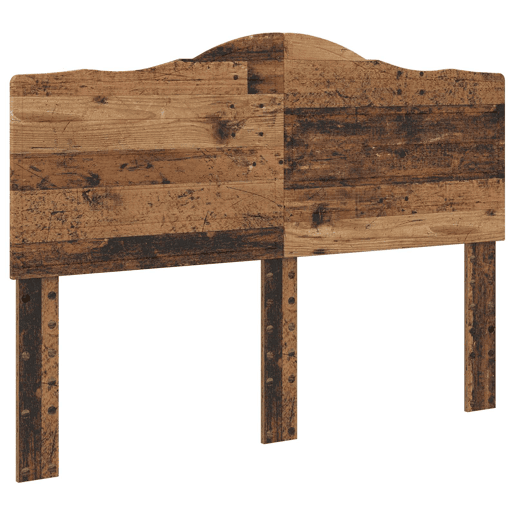 Estrutura de cama de casal com cabeceira - Madeira antiga 140 x 190 cm