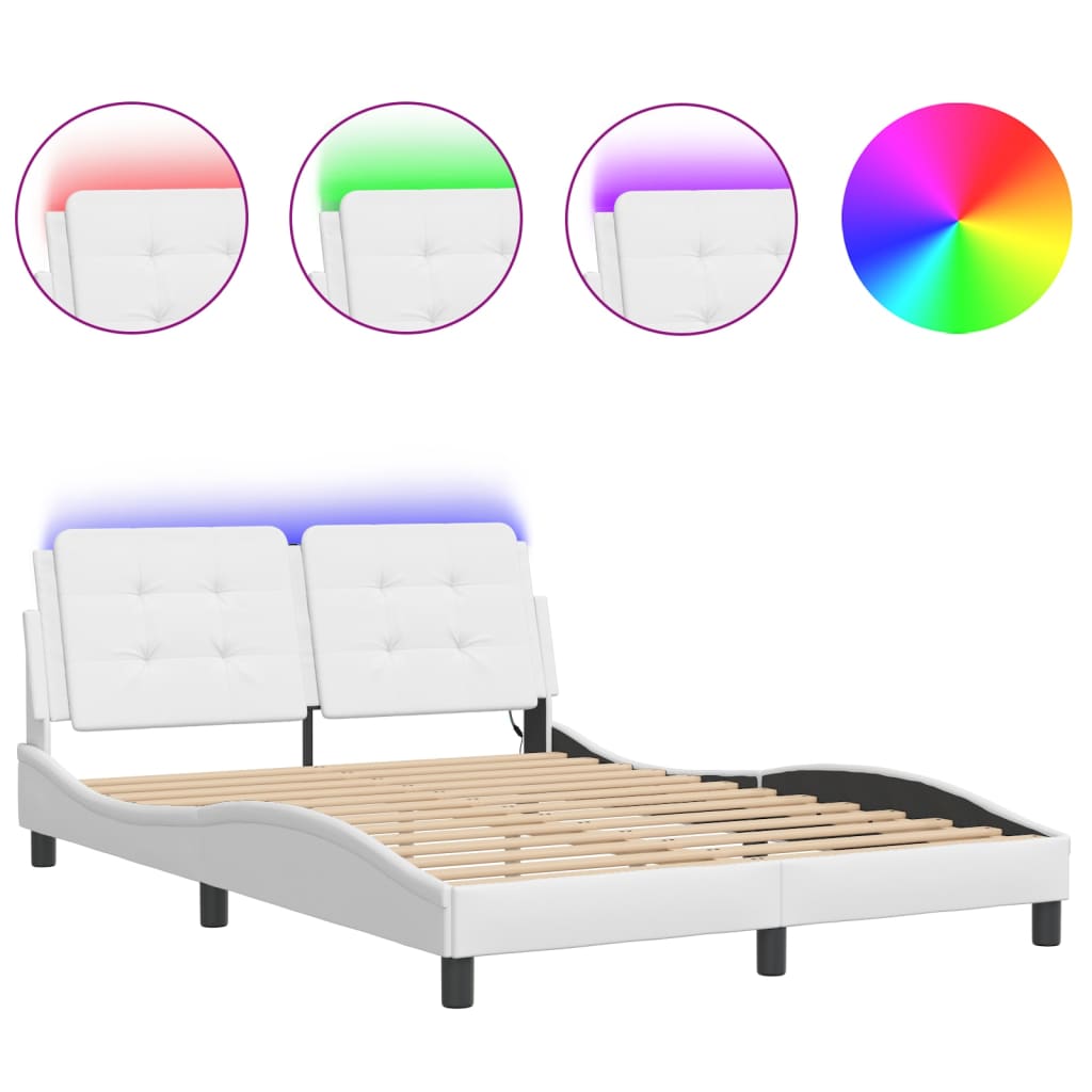 Estructura De Cama Doble Matrimonial 145x208 Blanco