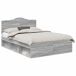 Estructura de cama matrimonial 143x196 Estructura de cama matrimonial 143x196 Gris
