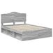 Estructura de cama matrimonial 143x196 Estructura de cama matrimonial 143x196 Gris