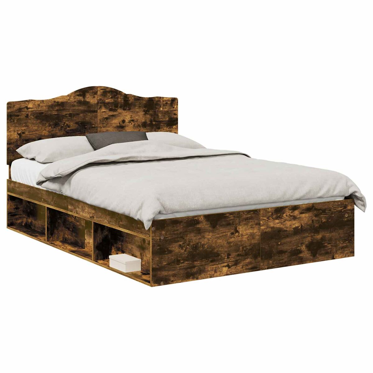 Estructura de cama matrimonial 143x196 Marrón