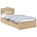 Estructura de cama individual para adultos 78x196 Estructura de cama individual para adultos 78x196 Madera Clara