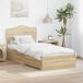Estructura de cama individual para adultos 78x196 Estructura de cama individual para adultos 78x196 Madera Clara