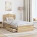 Estructura de cama individual para adultos 78x196 Estructura de cama individual para adultos 78x196 Madera Clara