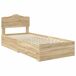 Estructura de cama individual para adultos 78x196 Estructura de cama individual para adultos 78x196 Madera Clara