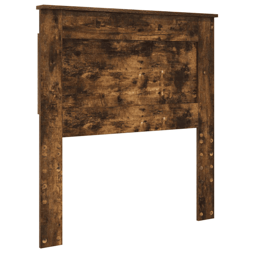 Estrutura de cama de solteiro para adultos Manual Carvalho Defumado e Prata 75 x 190 cm