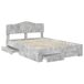 Estructura de cama matrimonial 143x196 Estructura de cama matrimonial 143x196 Gris