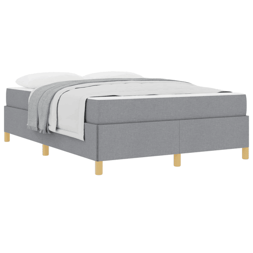 Estrutura De Cama De Casal Simple - Cinzento-claro 140 x 200 cm tecido