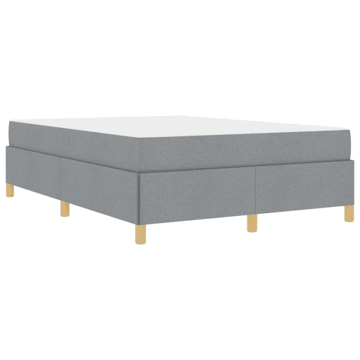 Estrutura De Cama De Casal Simple - Cinzento-claro 140 x 200 cm tecido