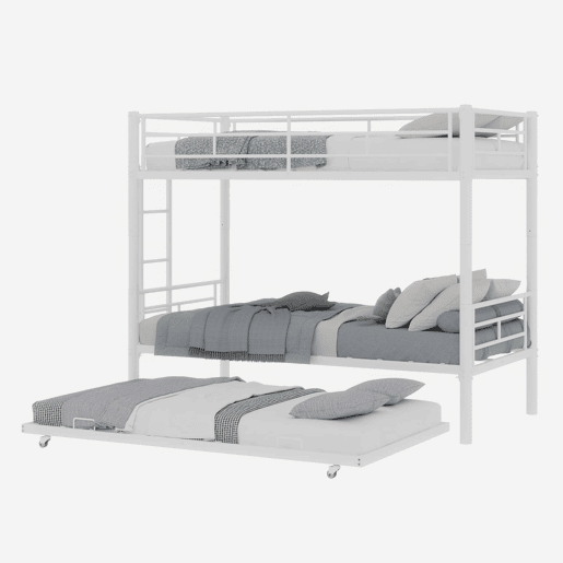 Beliche duplo Twin - alta resistência, estável, silencioso, com grade de segurança - branco