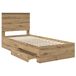 Estructura de cama individual para adultos 93x210 Estructura de cama individual para adultos 93x210 Gris
