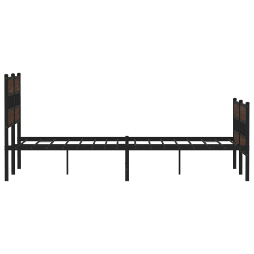 Cama de casal moderno para adultos sem colchão com cabeceira e pés 140x190 cm Cama de casal moderno para adultos sem colchão com cabeceira e pés 140x190 cm