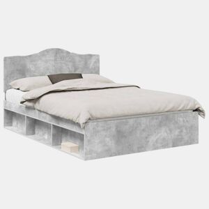 Estrutura de Cama de casal para adultos com cabeceira Concreto 140 x 200 cm