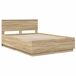 Estructura de cama matrimonial 143x210 Estructura de cama matrimonial 143x210 Madera Clara