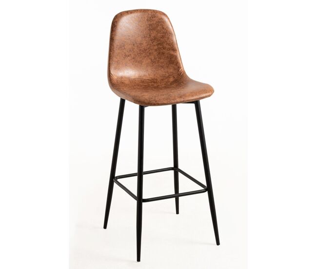 Pack 2 taburetes veki polipiel vintage - camel