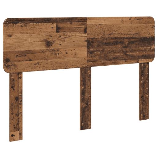 Estrutura de cama de casal com cabeceira - Madeira antiga 140 x 190 cm