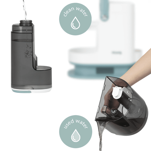 H.Koenig TWT99 Limpador Têxtil com Água Quente e Vapor, Duplo Depósito Amovível, Tira-manchas para Tapetes, Sofás, Estofados e Carros, Mangueira Flexível 1,7 m