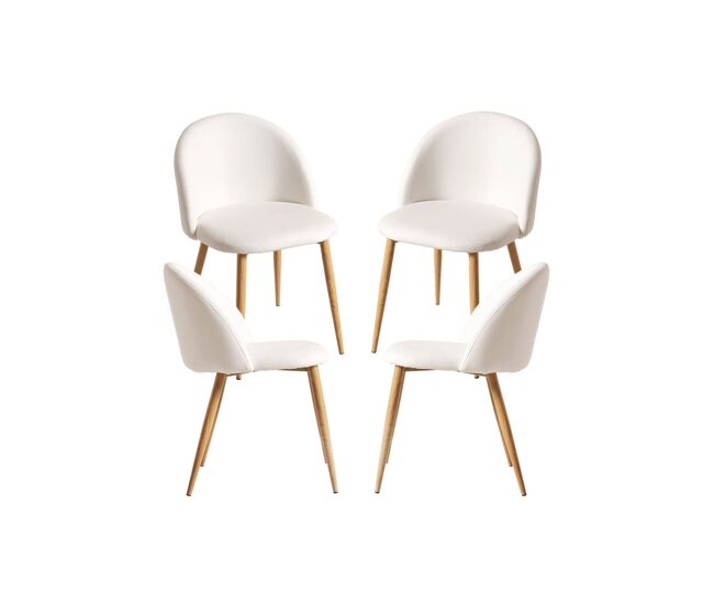 Pack 4 sillas vint polipiel - blanco