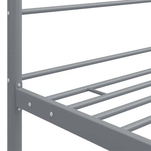Estrutura de Cama de casal simple com dossel 140x200 cm metal cinzento