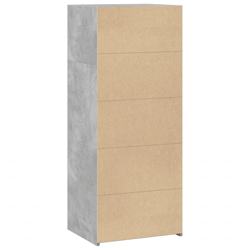 Armário alto - Bufete - Móvel de apoio 50x41x124 cm derivados de madeira cinza cimento pt1259