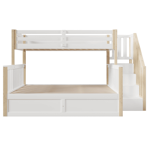 Beliche 90x200+140x200 - hidráulico com escada e arrumação - branconatural