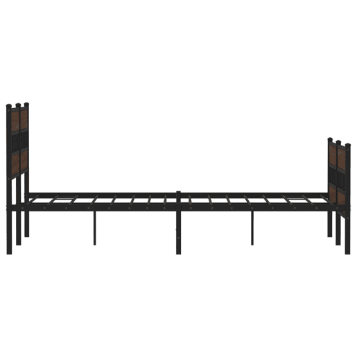 Cama de casal moderno para adultos sem colchão com cabeceira e pés 137x190 cm Cama de casal moderno para adultos sem colchão com cabeceira e pés 137x190 cm