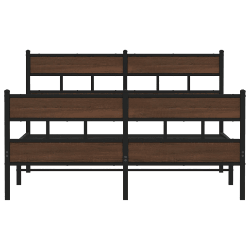 Cama de casal moderno para adultos sem colchão com cabeceira e pés 140x200 cm