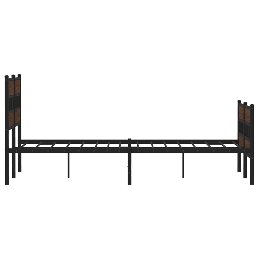 Cama de casal moderno para adultos sem colchão com cabeceira e pés 140x200 cm
