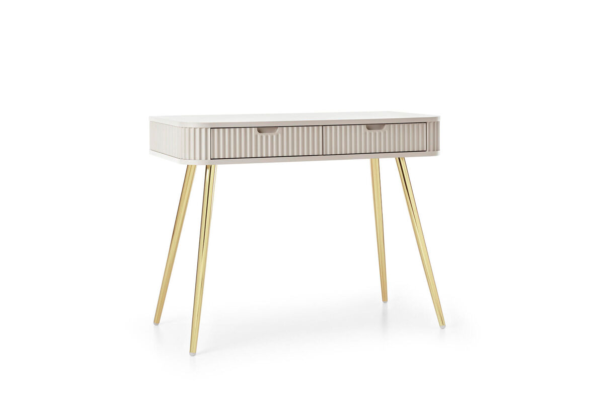 Mesa consola zova 103x49x80 beige, dorado