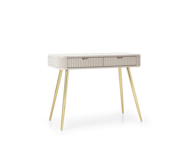 Mesa consola zova 103x49x80 beige, dorado
