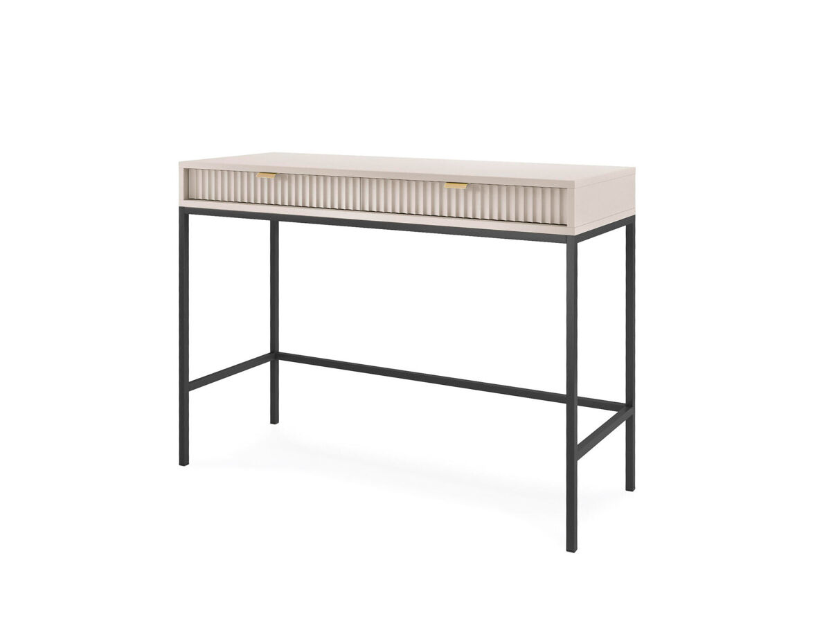 Mesa consola avon 104x50x77 beige, negro