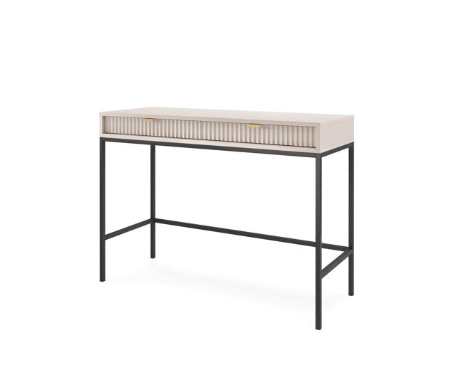 Mesa consola avon 104x50x77 beige, negro