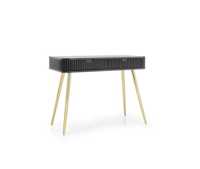 Mesa consola zova 103x49x80 negro, dorado