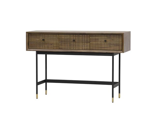 Mesa consola maze 120x35x80 marrón