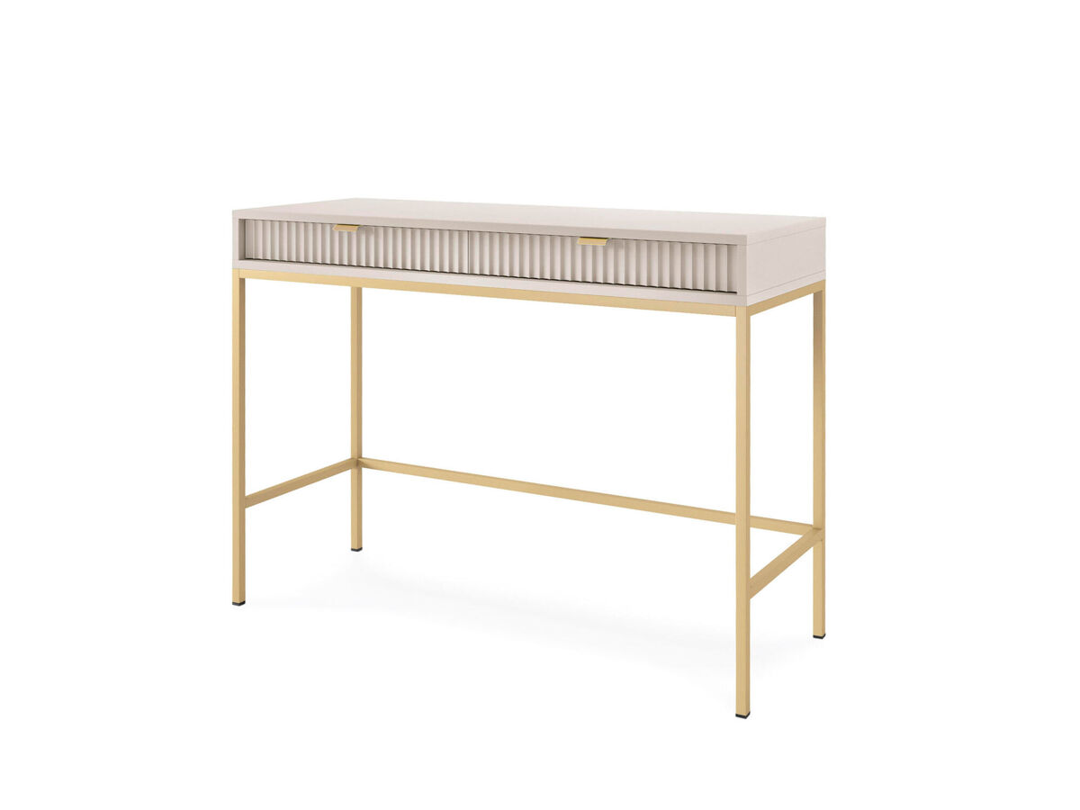 Mesa consola avon 104x50x77 beige, dorado