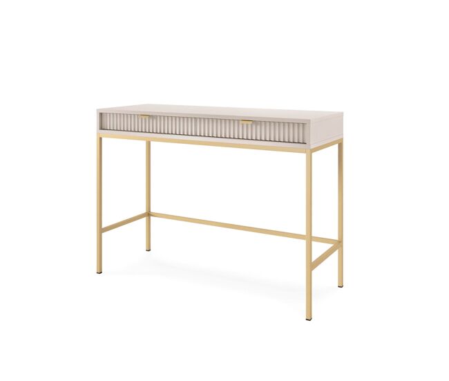 Mesa consola avon 104x50x77 beige, dorado