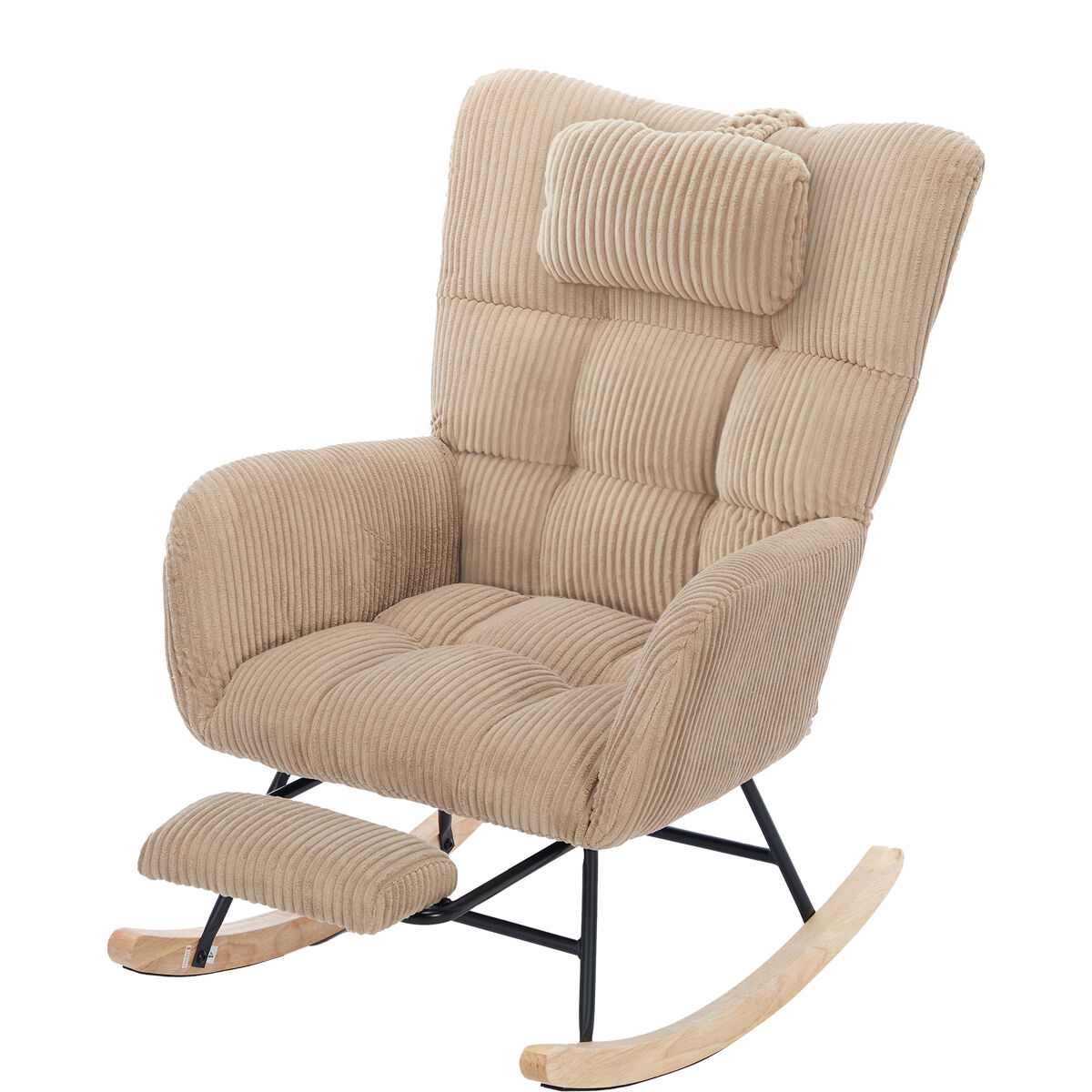 Silla mecedora de tela,marrón