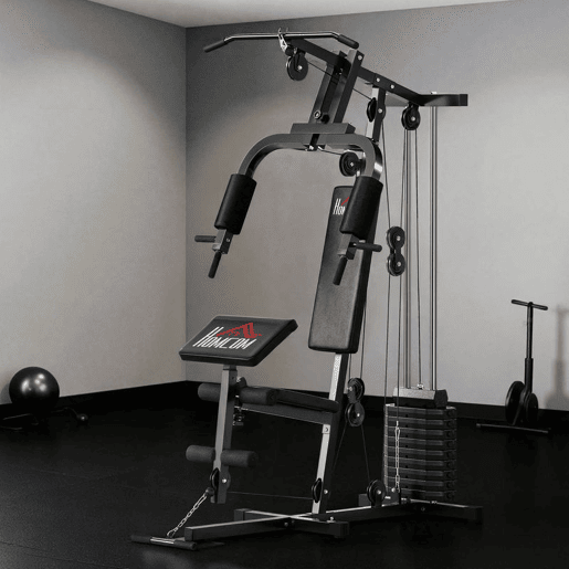 HOMCOM Máquina de Musculação Máquina Multiestação de Musculação com Press de Peito Placas de Peso 65 kg, Curl de Pernas e Braços, Polia Borboleta, Carga 100 kg para Treino em Casa, Preto HOMCOM Máquina de Musculação Máquina Multiestação de Musculação com Press de Peito Placas de Peso 65 kg, Curl de Pernas e Braços, Polia Borboleta, Carga 100 kg para Treino em Casa, Preto